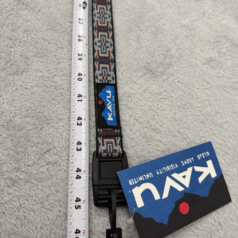 Kavu Geometric Webbing Belt Patterned Fabric Strap Cam Buckle